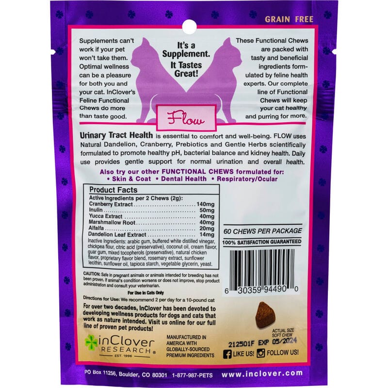 InClover Flow Urinary Tract Health Soft Chews Supplement for Cats