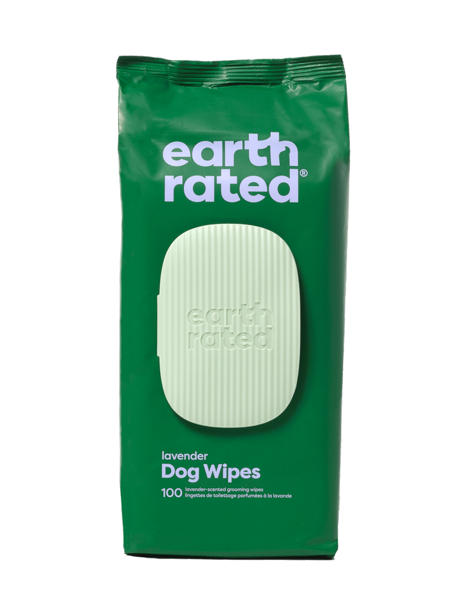 Earth Rated USDA Certified Biobased Lavender Scented Grooming Wipes for Dogs and Cats