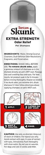 TropiClean Skunk Odor Control Dog & Cat Shampoo