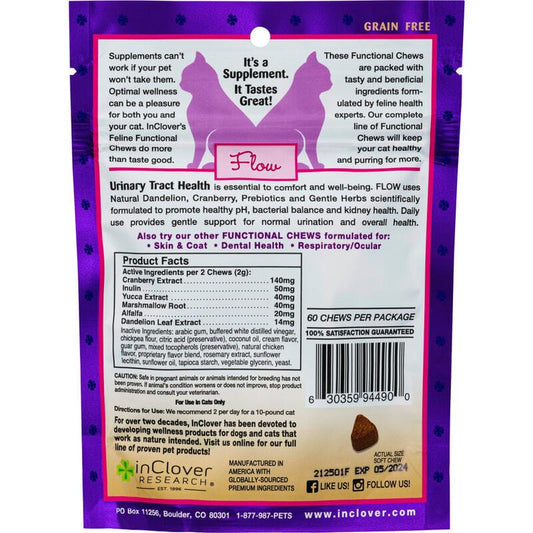 InClover Flow Urinary Tract Health Soft Chews Supplement for Cats