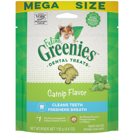 Feline Greenies Adult Natural Dental Care Catnip Flavor Cat Treats
