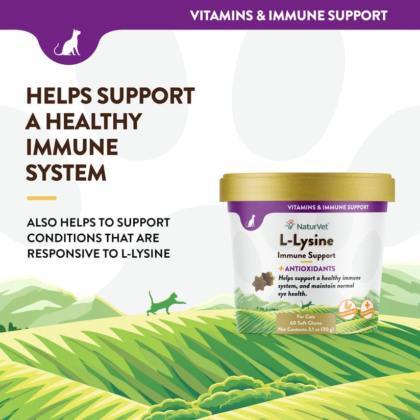 NaturVet L-Lysine Immune Support Soft Chews for Cats