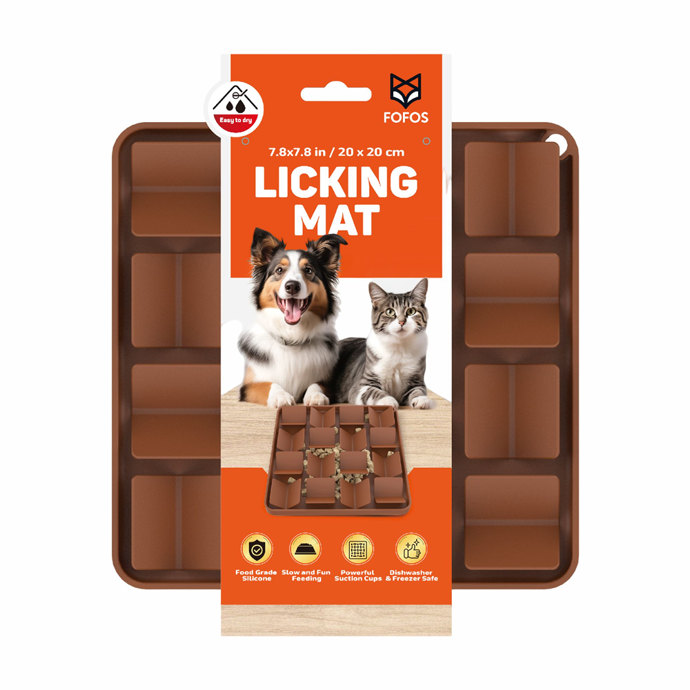Barkbutler x Fofos Licking Mat for Dogs and Cat (Brown)