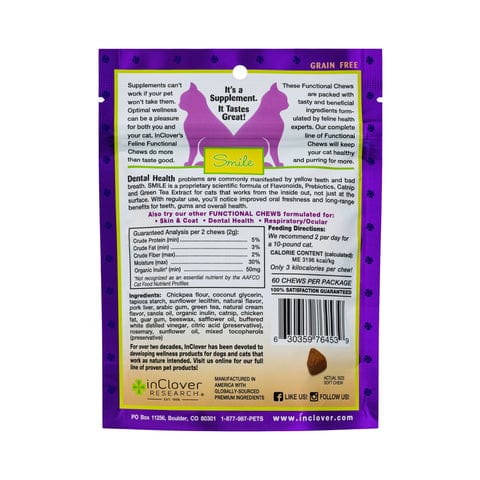 InClover Smile Dental Support Soft Chews Supplement for Cats